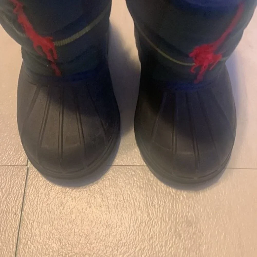 Polo Ralph Lauren Snow Boots Baby Size 5 Pull On Insulated Pony Logo Winter